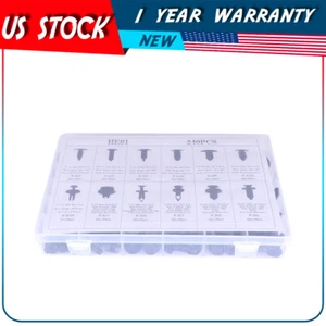240Set Push Type Pin Rivet Car Body Retainer Trim Clip Panel Moulding Assortment - Foto 1 di 13
