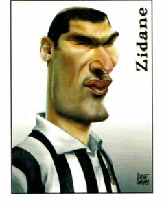 PANINI CALCIATORI 2000 FIGURINA N. 482 CARICATURA ZINEDINE ZIDANE JUVENTUS - Picture 1 of 2