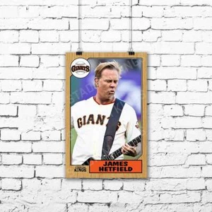 James Hetfield Metallica San Francisco Giants Baseball Card Poster - 11x17 in. - Picture 1 of 6