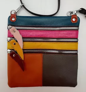 Piccola borsa a tracolla funzionale multitasca multicolore - Foto 1 di 6
