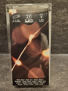 Draht Mini Lichterkette Weihnachten Batterie Deko 20 LED warmweiß 1 m OVP - Bild 1 von 4