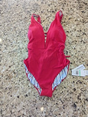 Traje de baño Jantzen Taylor reversible de una pieza para mujer rojo talla 8 Foto 1 de 4