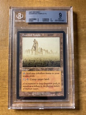 MTG ✨DESERTED TEMPLE✨Odyssey BGS Quad 9’s+ MINT RARE Land 2001 POP 1 ! - Image 1 of 2