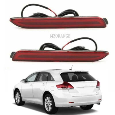 Lámpara de luz de freno reflectora de parachoques trasero LED para Toyota Venza 2009-2014 2015 2 piezas Foto 1 de 4