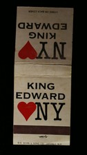 Vintage King Edward Love New York Cigars Matchbook Matches