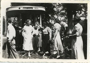PHOTO ANCIENNE - VINTAGE SNAPSHOT - BUS CAR AUTOBUS AUTOCAR EXCURSION MODE - Picture 1 of 1