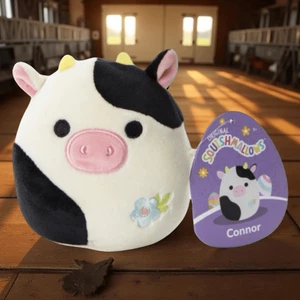 Camicia Squishmallow Easter Squad 2024 Connor the Cow 4,5" nuova con etichetta - Foto 1 di 4