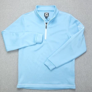 FootJoy 1/4 Zip Golf Pullover Juniors Youth M Blue Polyester New 12-14 - Picture 1 of 13