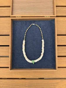 Collar Vintage Pooka Puka Shell 17" Turquesa Colorido Playa Informal - Imagen 1 de 11