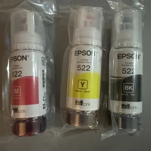 Original Epson 522 Tintenflaschen 3er Pack für ET-2720 ET-2800 ET-2803 ET-4700 ET-4800 - Bild 1 von 7
