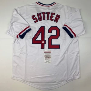 Autographed/Signed Bruce Sutter St. Louis White Baseball Jersey JSA COA - Picture 1 of 4