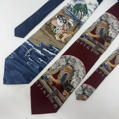 Lote de 2 corbatas de Navidad Norman Rockwell & Beach Santa de colección Foto 1 de 4