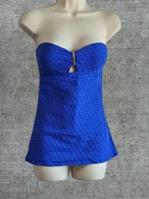 36B Moontide Tankini Tejido Textura Multivía Natación Top Bikini Tankini Traje de Baño Foto 1 de 3