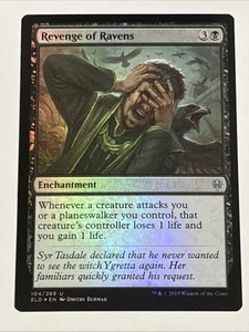 Lámina MTG Throne of Eldraine Revenge of Ravens 104/269 casi nueva - Imagen 1 de 2