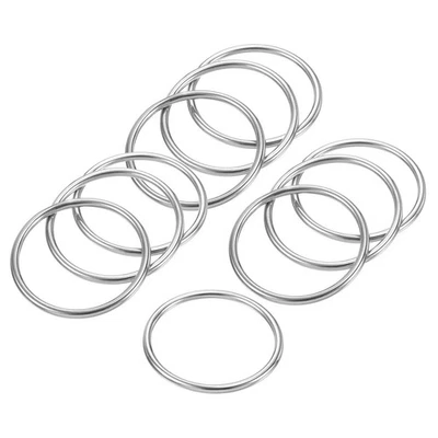 50mmx58mm Dia Metal O Ring Stainless Steel Seamless Welded O-Ring for DIY 10pcs - Image 1 of 4