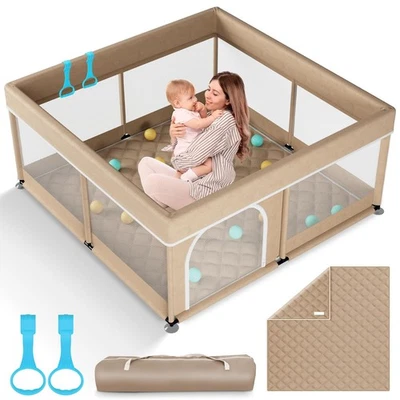 Baby Playpen with Mat 71"×59" - Extra Large Playpen for Babies and Toddlers w... - Image 1 of 4