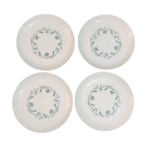 Set 4 piatti Canonsburg Firenze 10" vintage blu verde pergamena floreale - Foto 1 di 6