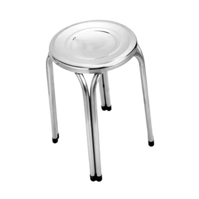 Stacking Stool Stainless Steel Multipurpose Stool Chairs for Garden Kitchen - Image 1 of 2