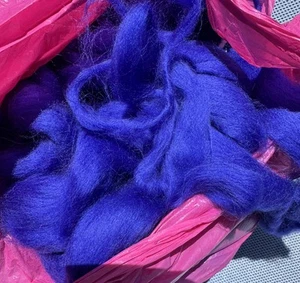 Wool Roving Spinning Fiber felting weaving Yarn Crochet Knit Crafts 2lbs. BLUE - Picture 1 of 3