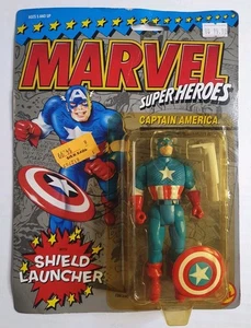 Marvel Superheroes Captain America Action Figure 1990 ToyBiz (Emissioni di carte posteriori) - Foto 1 di 16