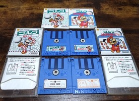 Famicom Disk System Golf Japan & Original + US Course & Prize Card 4-Set Tested