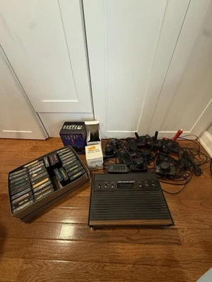 Vintage Atari 2600 Gaming System With Controllers And 36 Games ￼ - Image 1 of 4