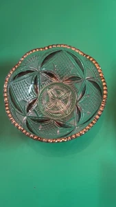 Cut Glass Bowl 8" Brilliant Starburst Vintage American Heavy Crystal - Picture 1 of 8