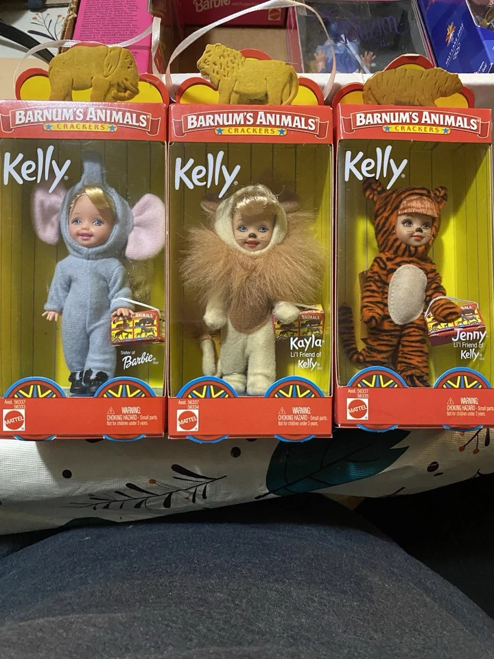 Kelly & Friends ~ 2003 ~ Barnum Animal Crackers Dolls ~ Set of 3 ~ NRFB - Image 1 of 1