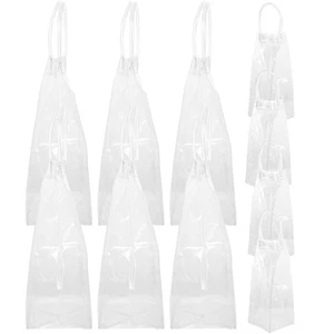 10 Stück PVC Handtasche durchsichtig klein Flaschenträger Einkauf Schnaps Taschen für Reisen - Bild 1 von 12