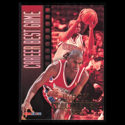 Jerry Stackhouse #346 1996 Hoops Philadelphia 76ers Basketball Card NBA NM - Image 1 of 3