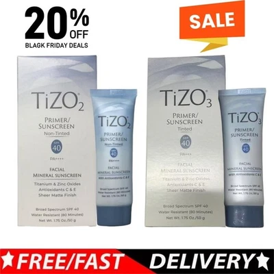 Tizo Tizo2 mineralischer Gesichts-Sonnenschutz nicht getönt LSF 40, 1,75 Unzen - Bild 1 von 4