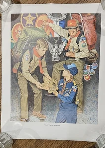 `Joe Csatari Boy Scout Valores que duran toda la vida 16" x 20" impresión de póster 2010``` - Imagen 1 de 2