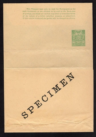 Zanzibar 1904 Postal Stationery - Mint Wrapper - HG E7 Specimen Cover