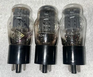 3- ULTRA RARE Brimar NOS 5Z4G Foil-getter Black Plates Rectifier tube - Tested - Picture 1 of 3