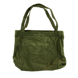 Unbranded Green Corduroy Tote Bag Purse 18x11 Shoulder Strap - Picture 1 of 7
