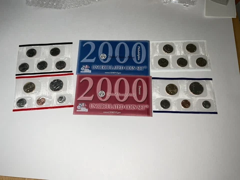 2000 Uncirculated US Mint Set Philadelphia and Denver Cover