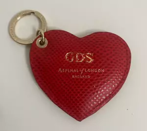 ASPINAL OF LONDON heart KEY RING -New customised - Picture 1 of 2