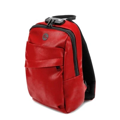 Bandolera Skunk UNO a prueba de olores forro de carbono a prueba de olores CUERO ROJO Foto 1 de 4