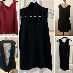 Women's S/M Sleeveless and Sheer tops lot (9 pieces) - Picture 1 of 19