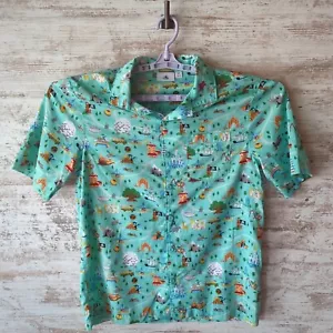 Disney Parks Life Button Up Woven Short Sleeve Shirt Medium Walt Disney World - Picture 1 of 9