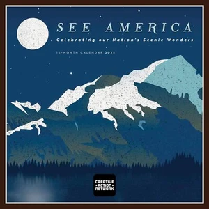 SEE AMERICA - SCENIC ART - 2025 WALL CALENDAR - BRAND NEW - 899832 - Picture 1 of 2