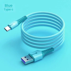 Liquid Silicone Micro USB Type C Fast Charging Cable for Xiaomi Samsung Huawei - Picture 1 of 15