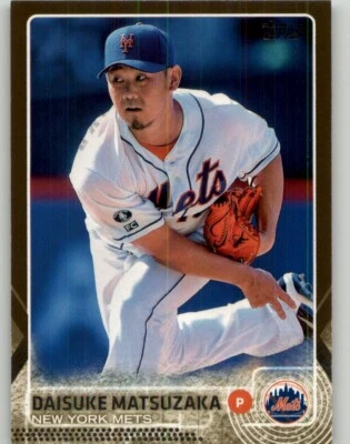 2015 Topps Daisuke Matsuzaka Gold #133 SN #/2015 New York Mets - Image 1 of 2