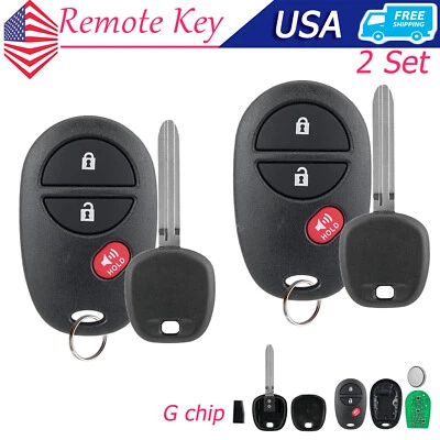 2 para Toyota Tacoma Tundra 2011 2012 2013 2014 2015 mando a distancia + llave de encendido G Foto 1 de 4