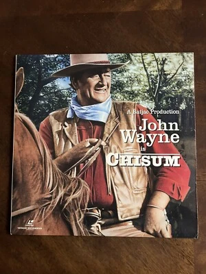JOHN WAYNE Ben Johnson "Chisum" Western Drama Laserdisc Movie - Image 1 of 2