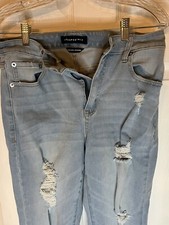 Aeropostale High Rise Ripped Stretchy Skinny Jeans Jeggings Size 12 Reg