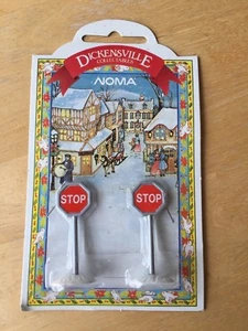 Noma Dickensville Collectibles - Stop Signs - Pack of 2 - Factory Sealed - Picture 1 of 2