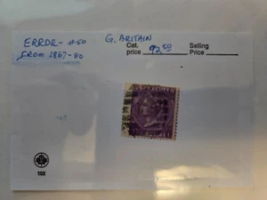 1869 Great Britain Stamp #51a - HRH Queen Victoria (1869) 6 pence - Picture 1 of 2