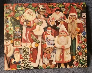 Susan Rios Christmas Treasure - Canvas Print - 8" x 10" - Santa Santas w/ Bears  - Picture 1 of 10