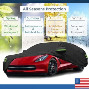 Full Car Cover All Weather Protection for CHEVY CORVETTE C4 C3 C5 C6 C7 C8. - Picture 1 of 18
